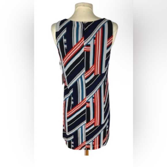 1. State Nautical Preppy Red, White and Blue Mini Pleated Shift Dress Sz L - Picture 4 of 5